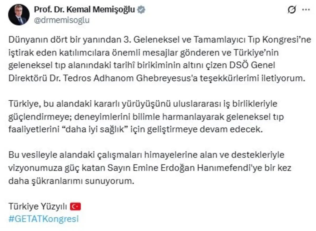 geleneksel tip kongresinde dsoye tesekkur NIcPFhni